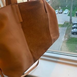 Camel coloured leather bag Banana Republic